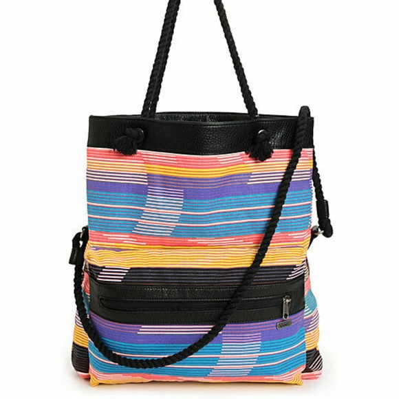 Vans Handbags - Vans Off The Wall Breakers Cream Stripe Beach Bag